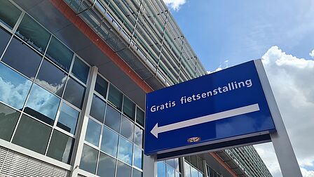 bord van het fietsdepot bij station maarssen